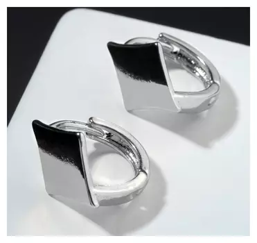 Серьги металл "Эстетика" буби, цвет серебро