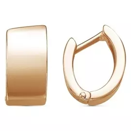 Серьги "Минимал" пластина косая, позолота