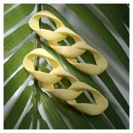 Серьги пластик "Цепи" квадратные звенья, цвет жёлтый