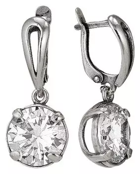 Серьги посеребрение с оксидированием "Классика" гламур