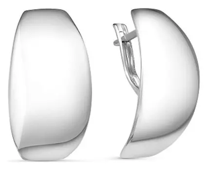 Серьги посеребрение с оксидированием "Минимализм" пластина