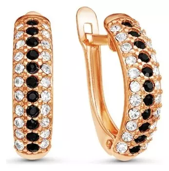 Серьги позолота "Дорожка" тройная