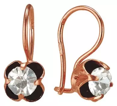 Серьги позолота "Классика", мини-ромашка