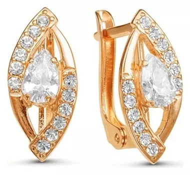 Серьги позолота "Комета"