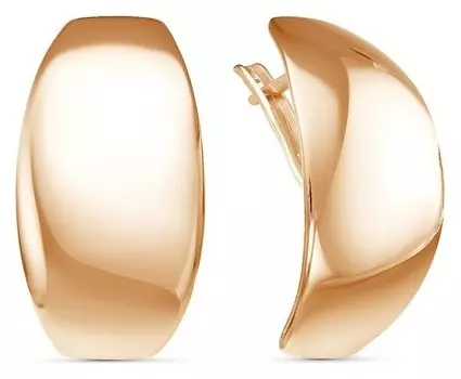 Серьги позолота "Минимализм" пластина