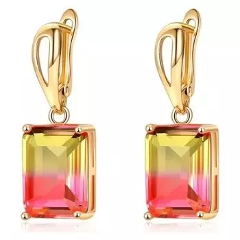 Серьги с позолотой 3x1 см