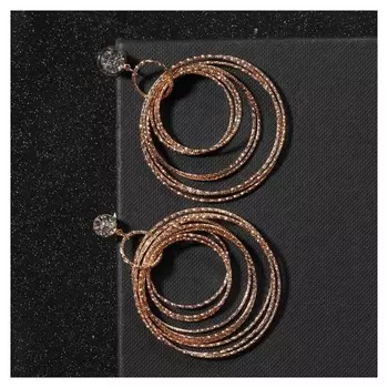 Серьги со стразами "Калипсо" плеть, цвет белый в золоте