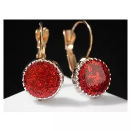 Серьги со стразами "Конфетти" сахар