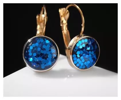 Серьги со стразами "Конфетти" вспышка