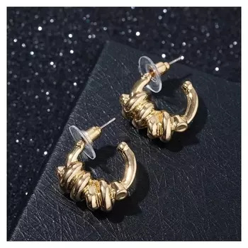 Серьги "Узел" морской, цвет золото