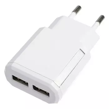 Сетевое зарядное устройство Ln-120ac, 2 Usb, 2.1/1 A, белое