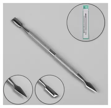 Шабер двусторонний, лопатка прямая, копьё, 12,6 см, цвет серебристый