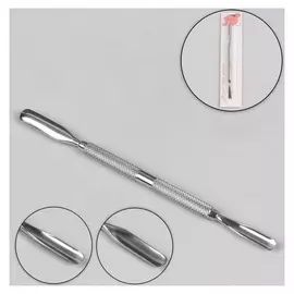 Шабер двусторонний, лопатка вогнутая, 14,5 см, цвет серебристый