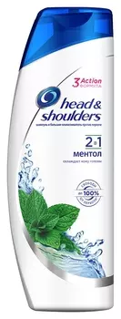 Шампунь и бальзам-ополаскиватель для волос против перхоти 2в1 Ментол освежающий