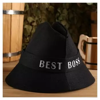 Шапка банная "Best Boss", экофетр