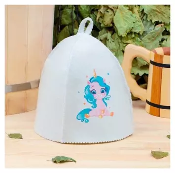 Шапка банная с детским принтом "Единорог"