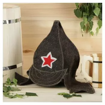 Шапка для бани и сауны "Буденовка"