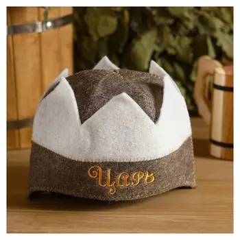 Шапка для бани и сауны "Корона царь"