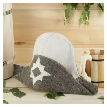 Шапка для бани и сауны "Наполеон"