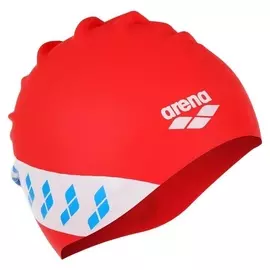 Шапочка для плавания Arena Team Stripe Cap, 001463477, цвет красный, силикон