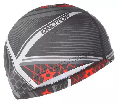 Шапочка для плавания взрослая черная полиэстер