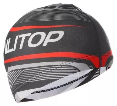 Шапочка для плавания взрослая цвет Серо-красный