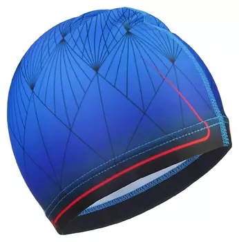 Шапочка для плавания взрослая цвет синий