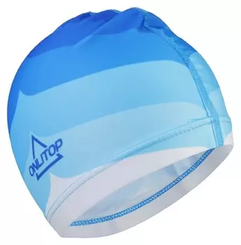 Шапочка для плавания взрослая голубая