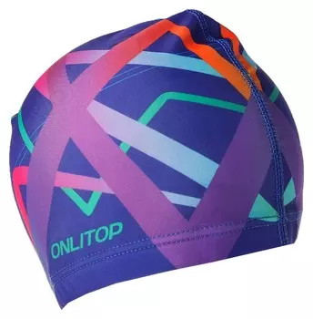 Шапочка для плавания взрослая разноцветная