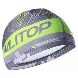 Шапочка для плавания взрослая серо-зеленая