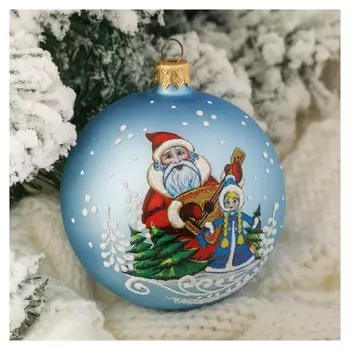 Шар "Дед мороз и снегурочка" 8,5 см