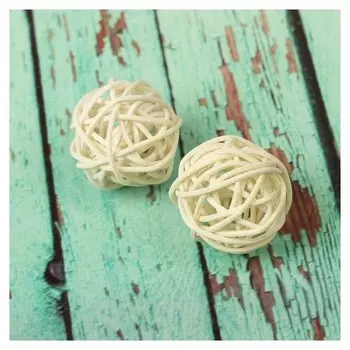 Шар декоративный из лозы, набор 2 шт