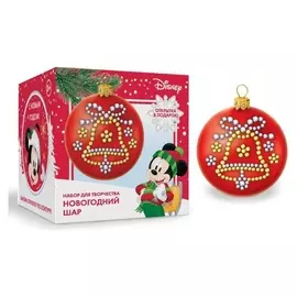 Шар для декорирования стразами "С новым годом" микки маус, цвет красный