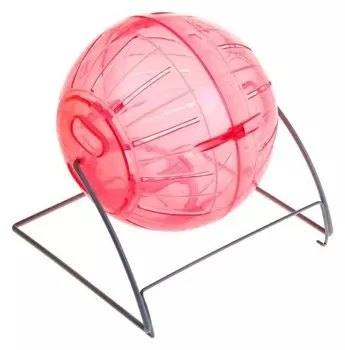 Шар для грызунов на металлическом основании, 12 см, микс цветов