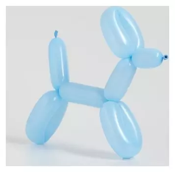 Шар для моделирования латексный 150", стандарт, набор 100 шт., цвет голубой