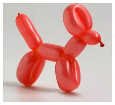 Шар для моделирования латексный 250", стандарт, набор 100 шт., цвет красный