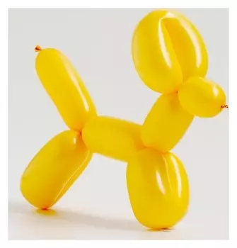 Шар для твистинга латексный 150", стандарт, набор 10 шт., цвет жёлтый