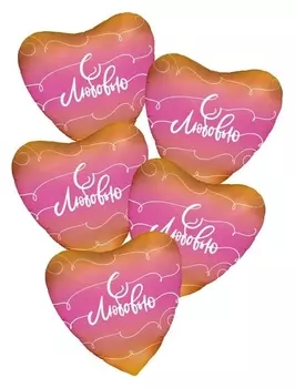 Шар фольгиованный 19" «Росчерки», сердце, набор 5 шт.