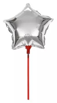 Шар фольгированный 10" «Зеркальный» с палочкой, звезда
