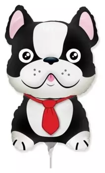 Шар фольгированный 12" «Бульдог», цвет чёрный