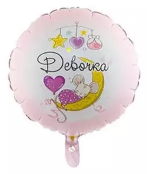 Шар фольгированный 18" «Девочка. С рождением!»