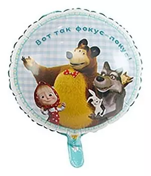 Шар фольгированный 18" «Маша и медведь», ромашки
