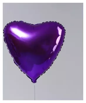 Шар фольгированный 19" сердце, пурпурный