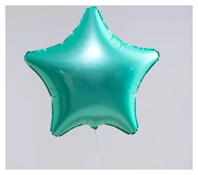 Шар фольгированный 19", звезда, цвет мистик ментол