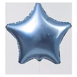 Шар фольгированный 19", звезда, цвет мистик, стальной синий