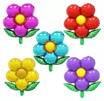 Шар фольгированный 20" «Цветок», набор 5 шт.