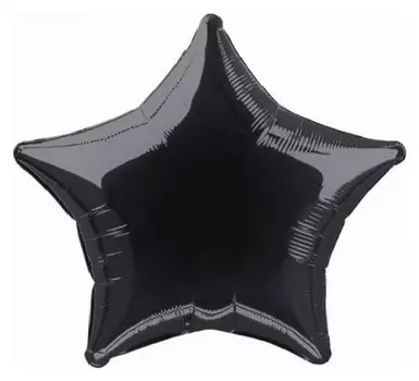 Шар фольгированный 21", звезда, цвет чёрный