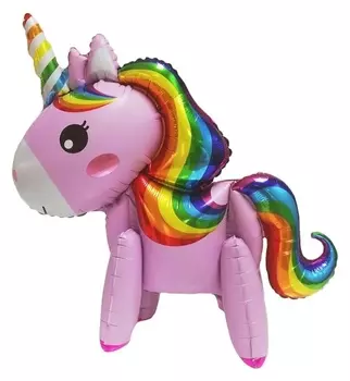 Шар фольгированный 24" «Единорог-игрушка», цвет розовый