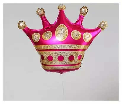 Шар фольгированный 24""корона", цвет розовый