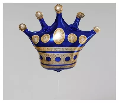 Шар фольгированный 24""корона", цвет синий